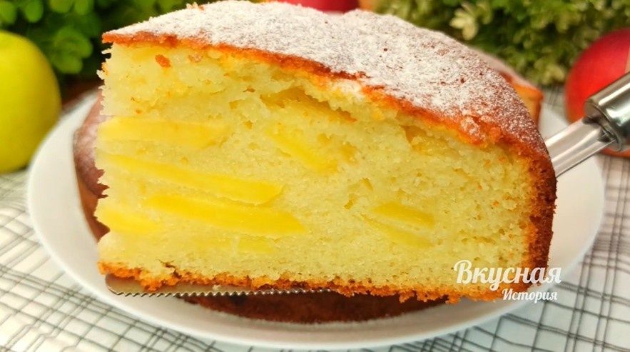 яблочный пирог за 5 минут: быстро и невероятно вкусно