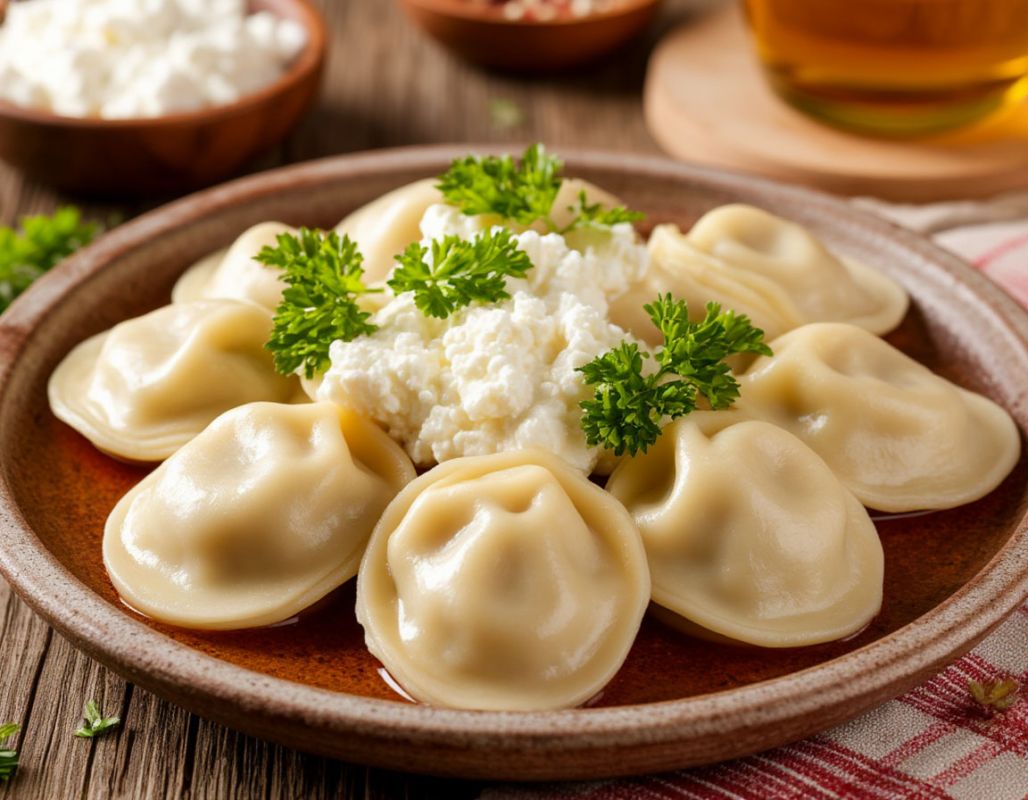 Пельмени с зеленью и творогом: неотразимый вегетарианский вариант