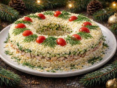 Салат «Рождественский»: Простое угощение для праздничного стола