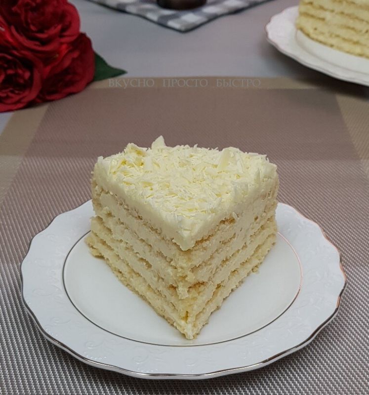 Пошаговый рецепт торта Пломбир без выпечки