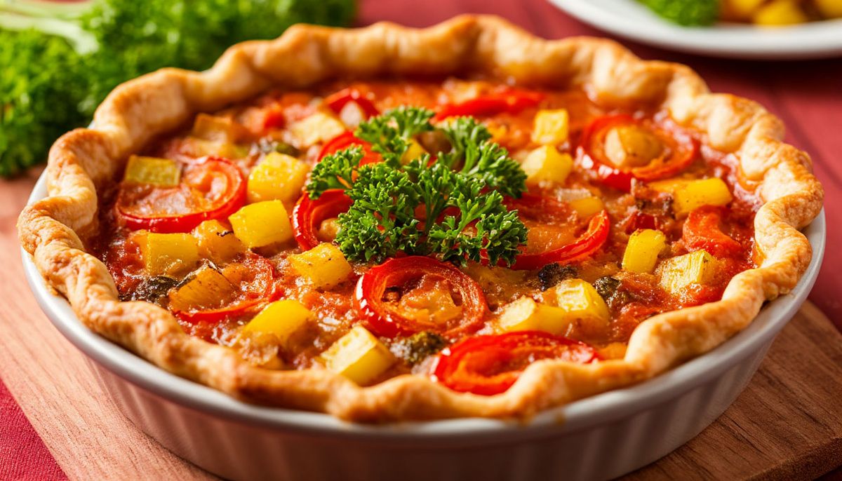 Цветной обед: открытый пирог с овощами для уютного вечера