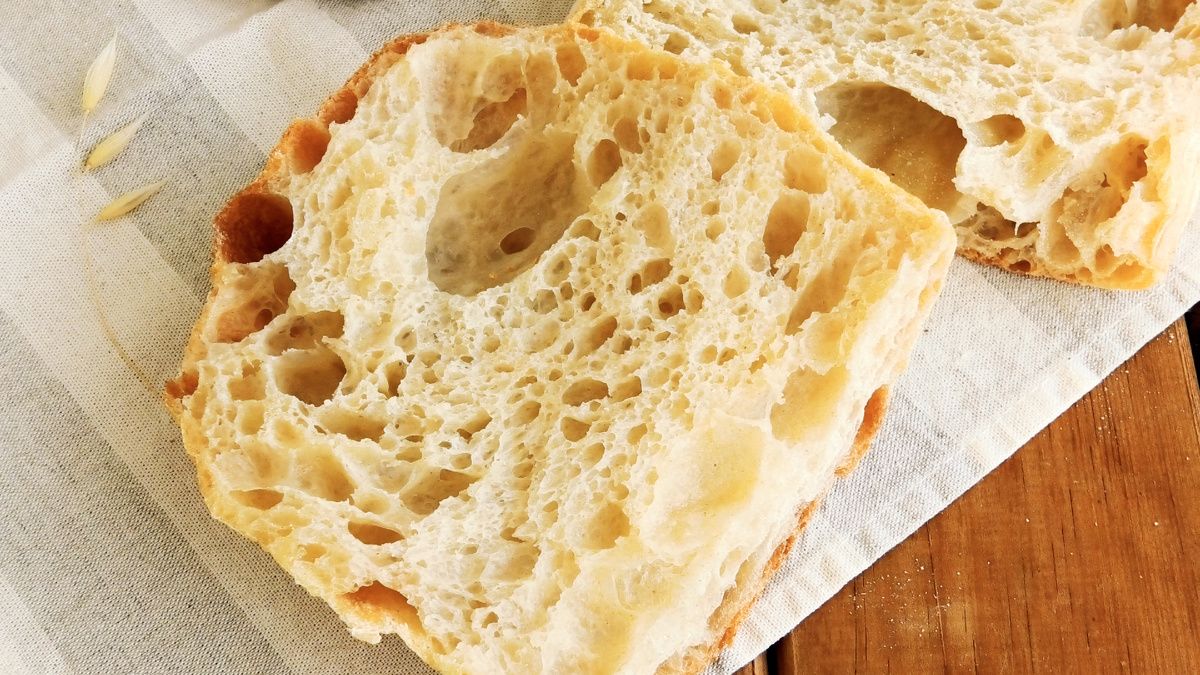 Вкусная чиабатта на пшеничной закваске