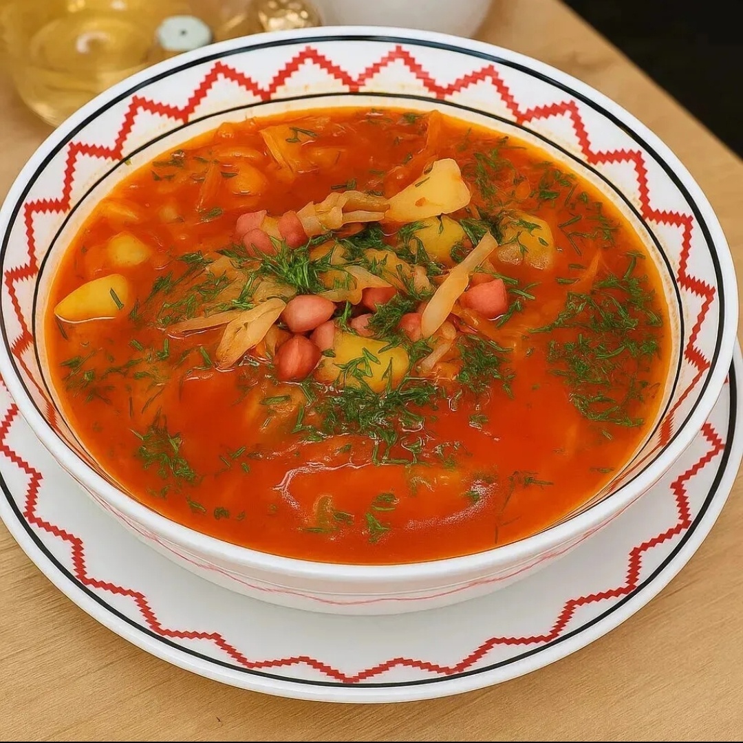 Борщ с фасолью