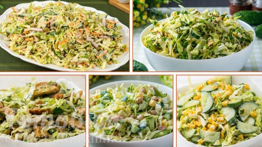 Пять нежных весенних салатов из молодой капусты за считанные минуты