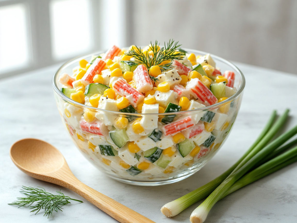 Легкий крабовый салат без риса: идеальная находка для гурманов