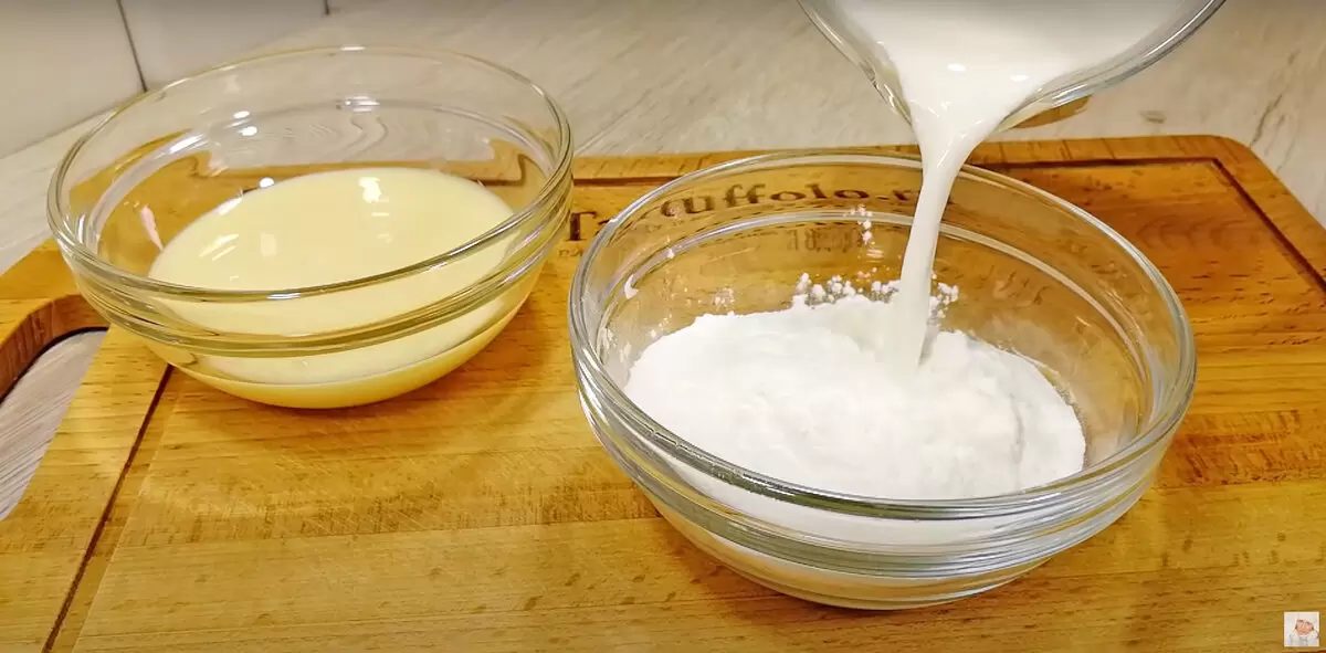 Десерт без выпечки «Два молока»