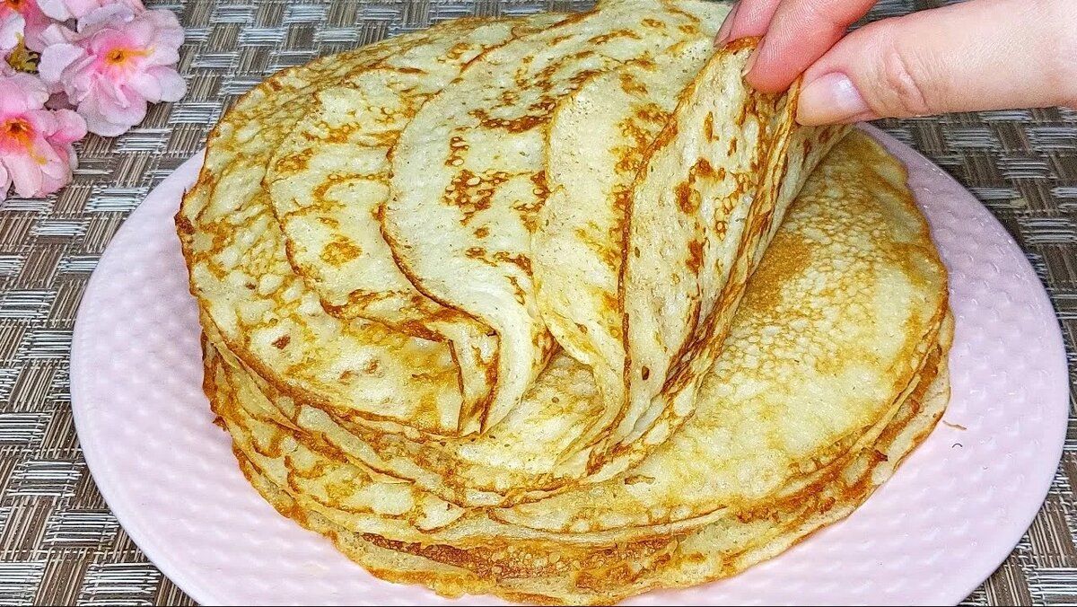 Вкусные блинчики на манке и кефире